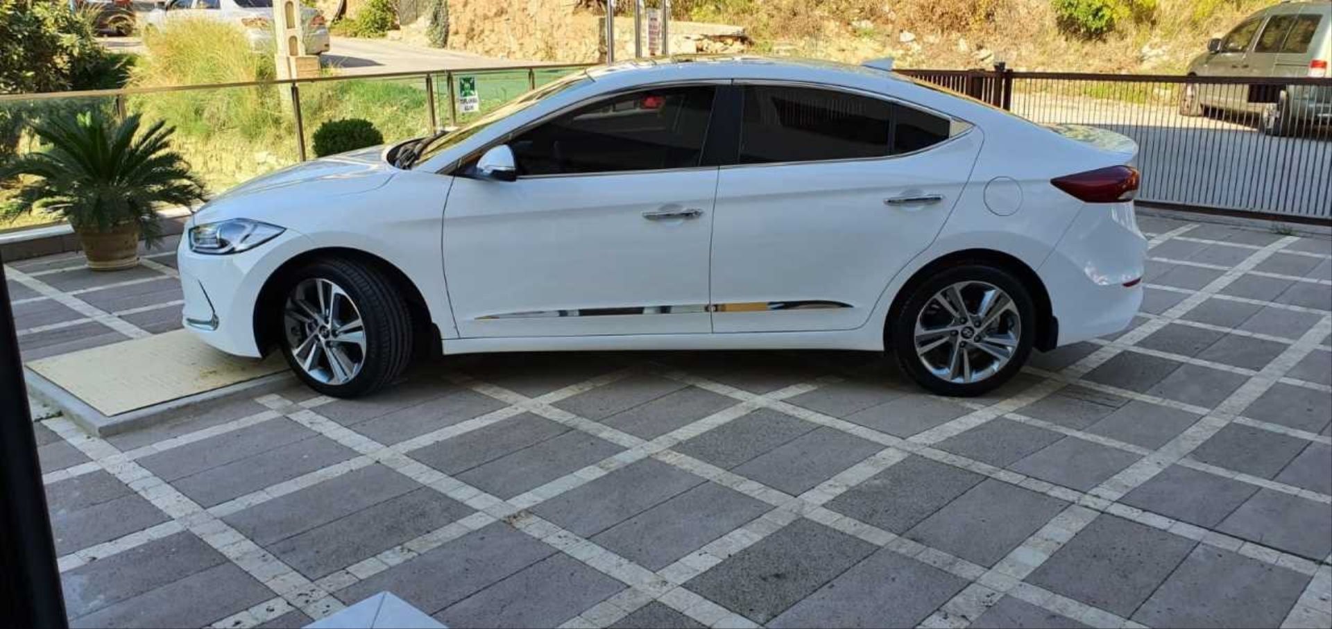 Hyundai Elantra Uyumlu 2016-2018 Cam Çıtası Nikelaj 10 Parça