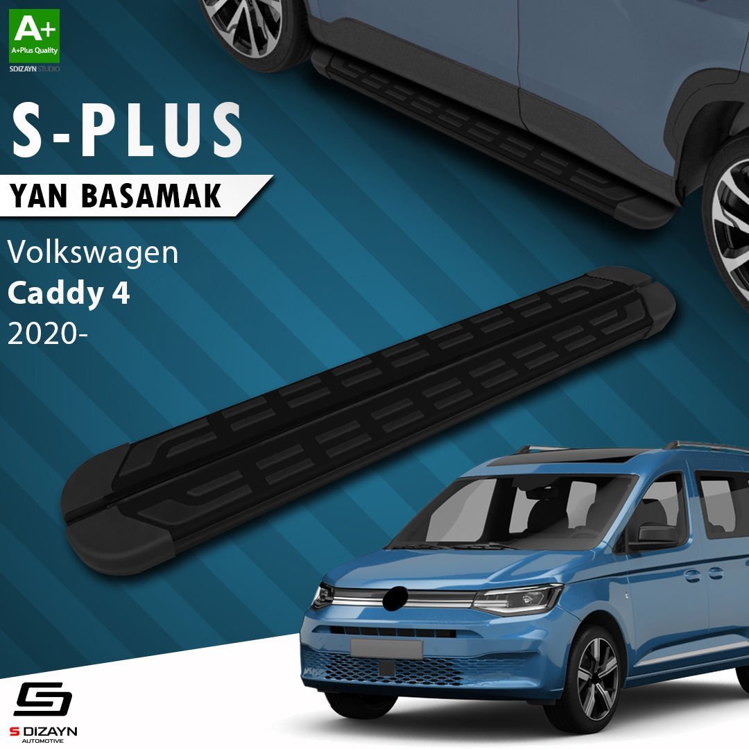 S-Dizayn VW Caddy 4 S-Plus Siyah Yan Basamak 193 Cm 2020 Üzeri
