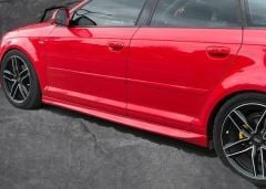 Audi A3 Uyumlu Hatchback R Yan Marşpiyel 2013-2016 Arası Boyalı