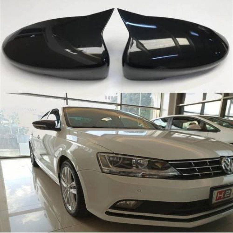 Volkswagen Jetta Uyumlu (2015-2018) Batman Yarasa Ayna Kapağı (Parlak Siyah)