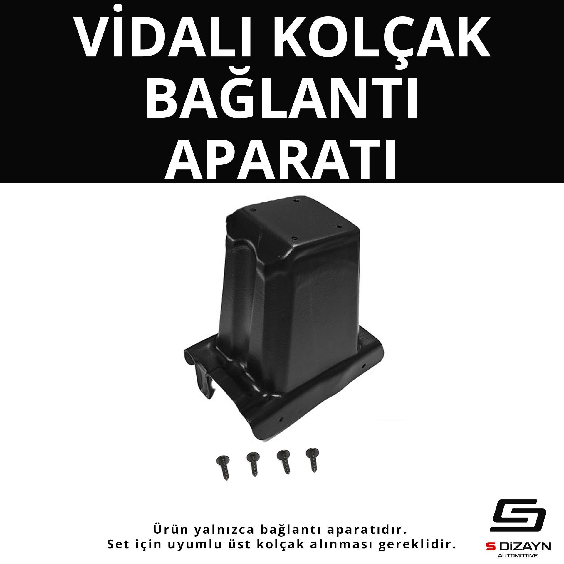 S-Dizayn Fiat Doblo ABS Vidalı Kol Dayama Kolçak Alt Adaptör 2015 Üzeri A+Kalite