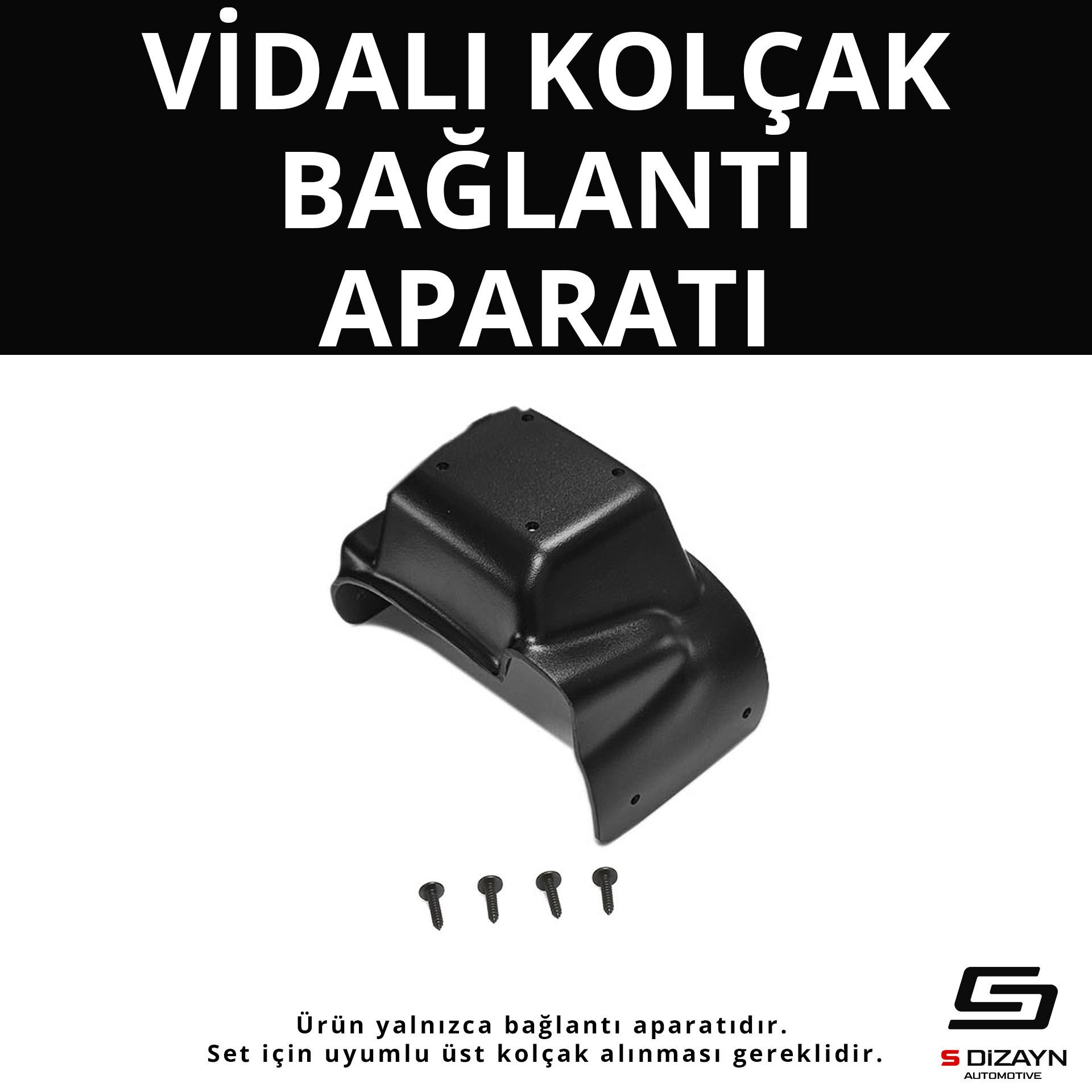 S-Dizayn Nissan Juke ABS Vidalı Kol Dayama Kolçak Alt Adaptör 2010 Üzeri A+Kalite