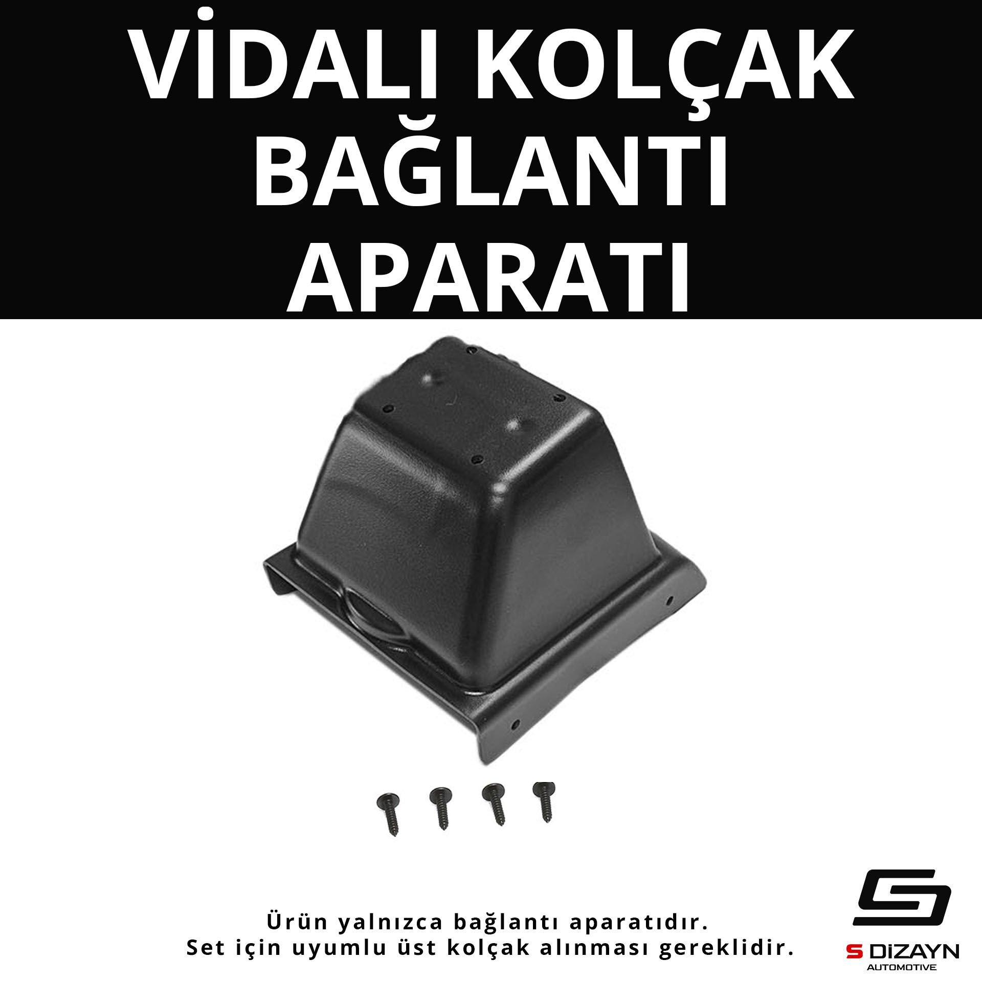 S-Dizayn VW Polo 5 ABS Vidalı Kol Dayama Kolçak Alt Adaptör 2009-2017 A+Kalite