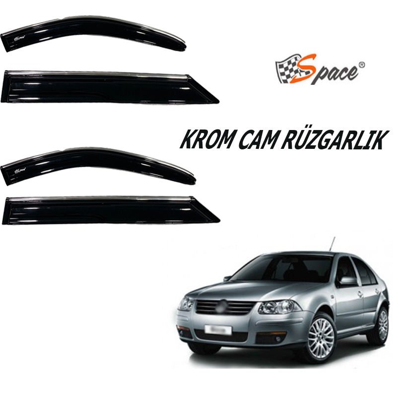 Krom Cam Rüzgarlığı 1.2Mm Volkswagen Bora 4'Lü / Caru439