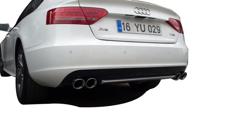 Audi A5 Uyumlu 8P3 2008 - 2011 Sportback Arka Tampon Eki - Difüzör (Plastik)