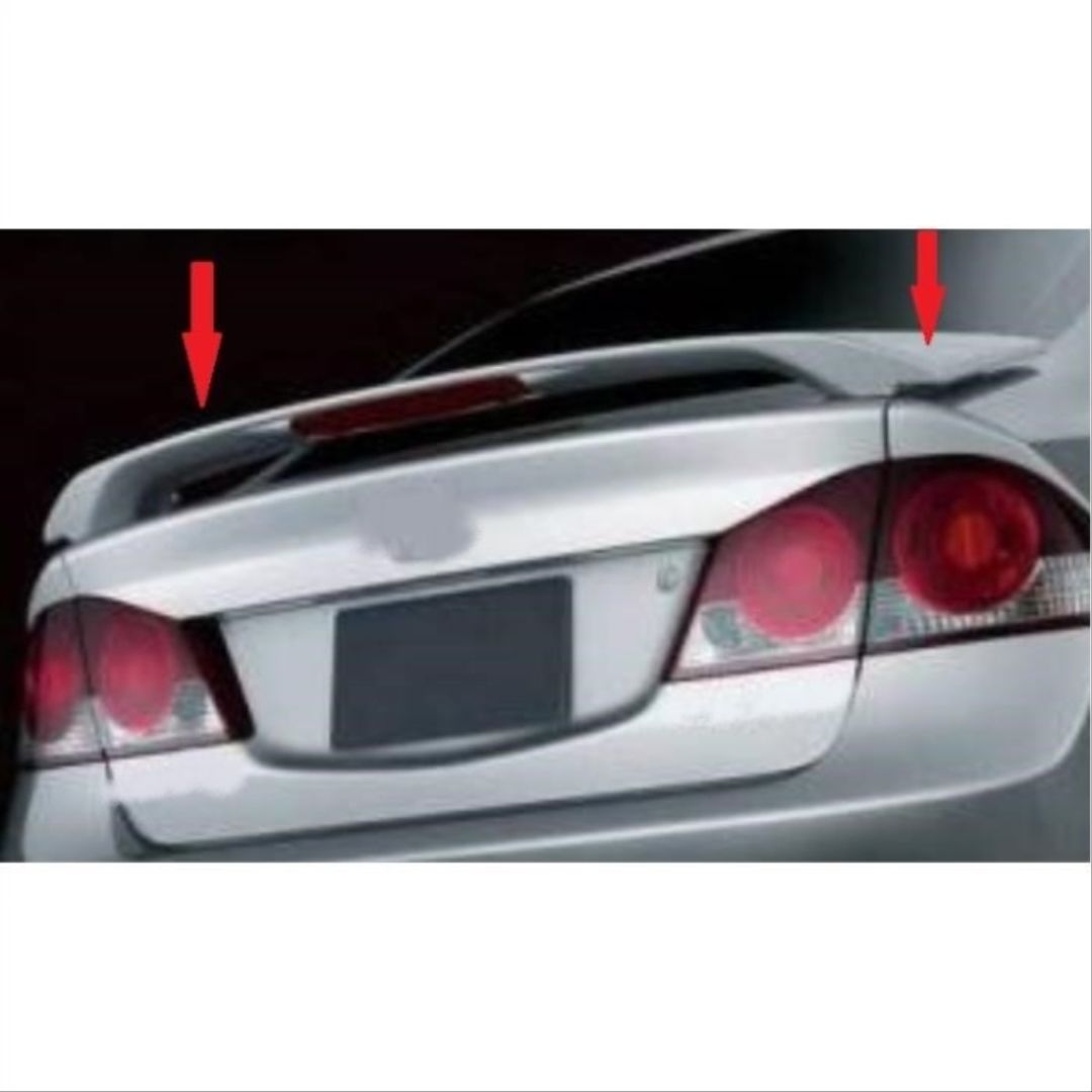 Honda Civic Uyumlu Fd6 2006-2012 Işıklı Spoiler (Boyasız)
