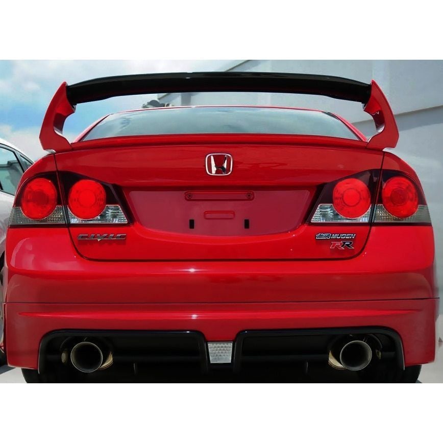 Honda Civic Uyumlu Fd6 (2006-2011) Mugen Rr Sağ Sol Çift Çıkış Arka Tampon Eki - Difüzör