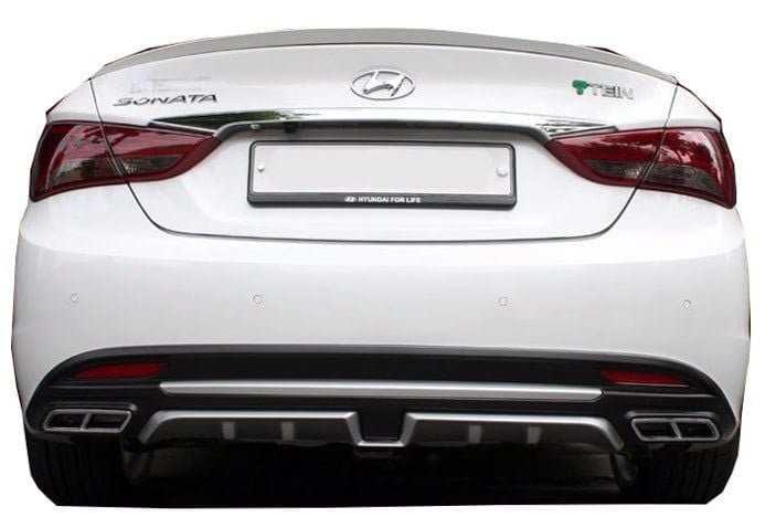 Hyundai Elantra Uyumlu 2012 - 2016 Arka Tampon Eki - Difüzör (Plastik)