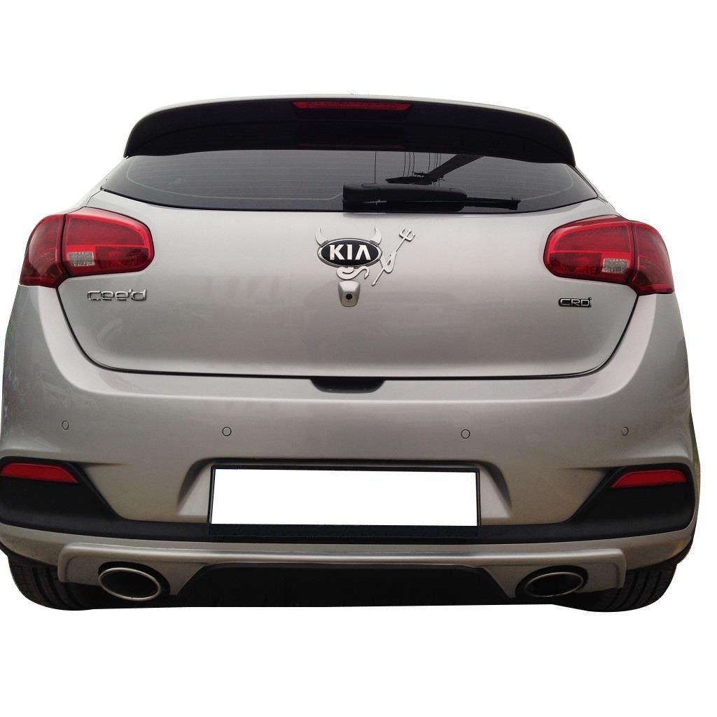 Kia Ceed Uyumlu (2013-2016) Arka Tampon Eki - Difüzör (Plastik)