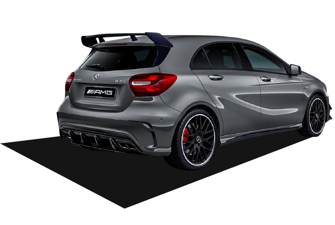Mercedes A Uyumlu Serisi W176 (2015-2018) Yeni A45 Difüzör (Plastik)