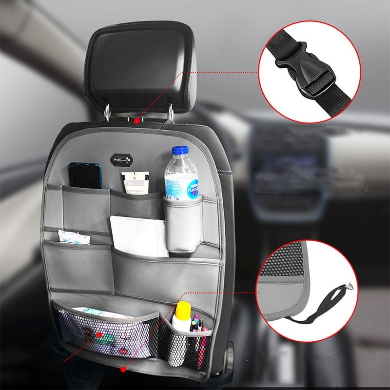Koltuk Arkası Organizer(Deri)-Gri / Syesy95