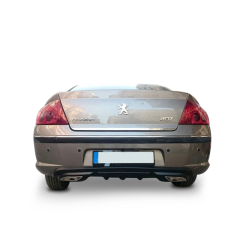 Peugeot 407 Uyumlu Egzoz Görünümlü Universal Arka Tampon Eki - Difüzör (Plastik)