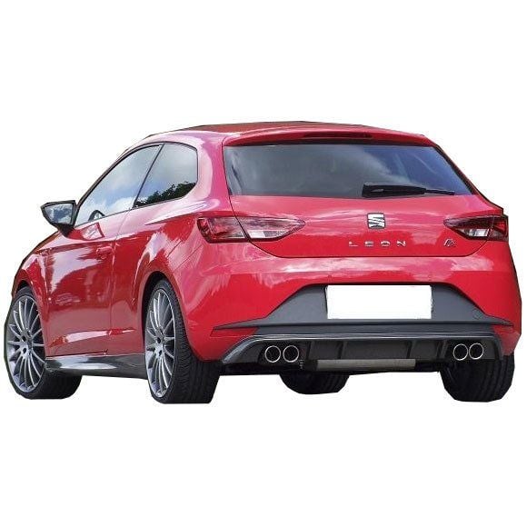 Seat Leon Uyumlu Mk3 (2013-2016) Fr Arka Tampon Eki - Difüzör (Plastik)