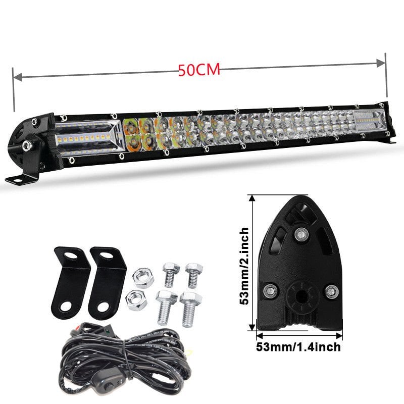 Offroad sis lambası 50cm 180w 12-30v beyaz-amber flaşlı / LASS315-2