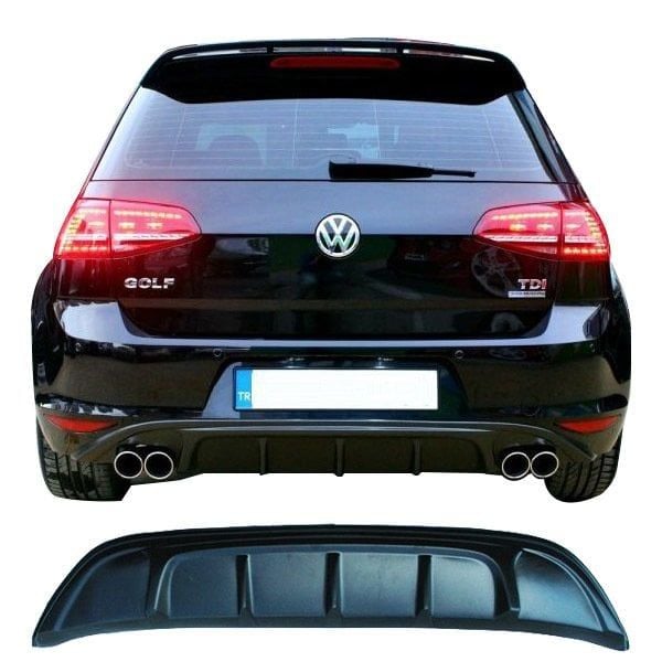 Volkswagen Golf Uyumlu 7 (2012-2016) Arka Tampon Eki - Difüzör (Plastik)