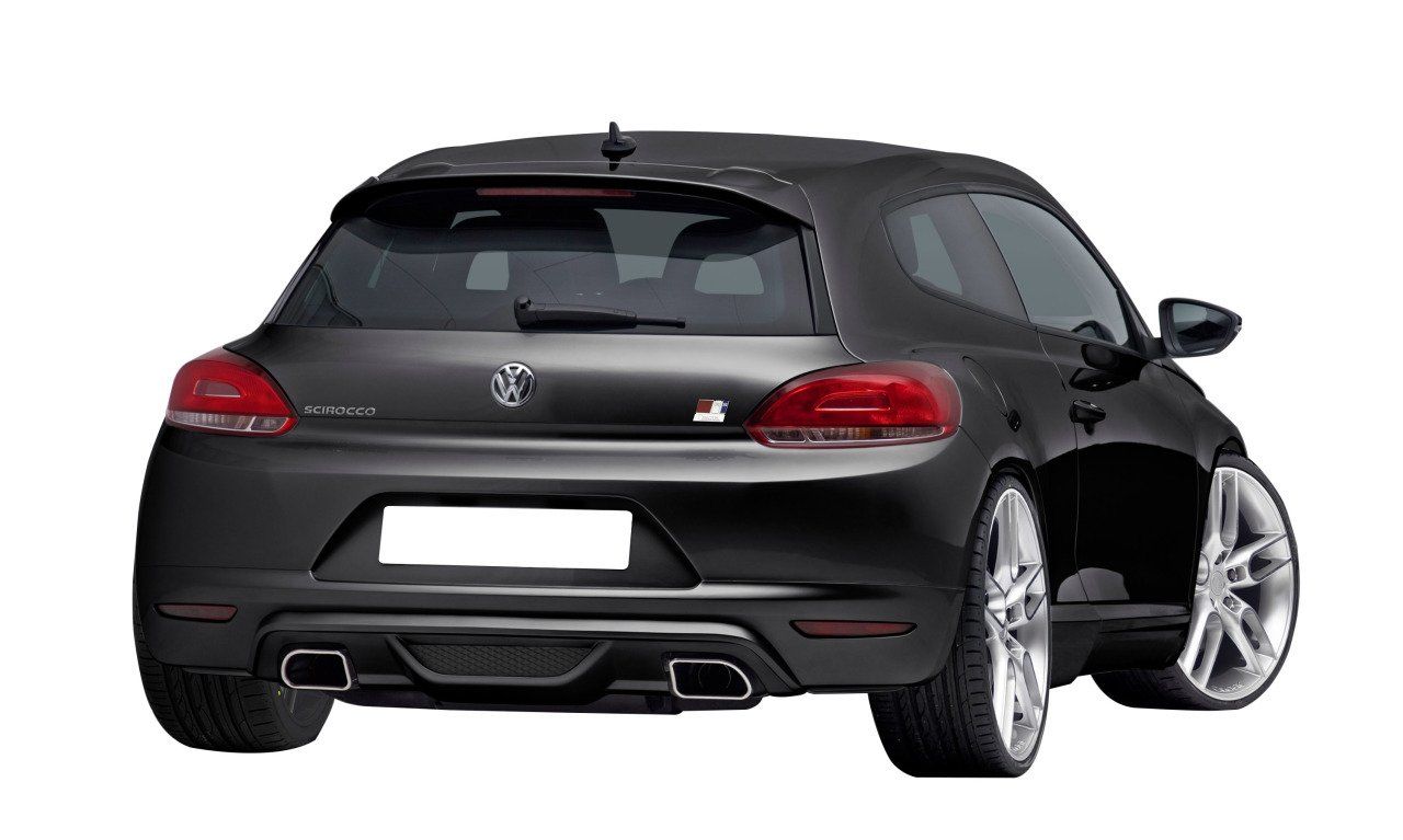 Volkswagen Scirocco Uyumlu (2009-2014) Caractere Arka Tampon Eki - Difüzör (Plastik)