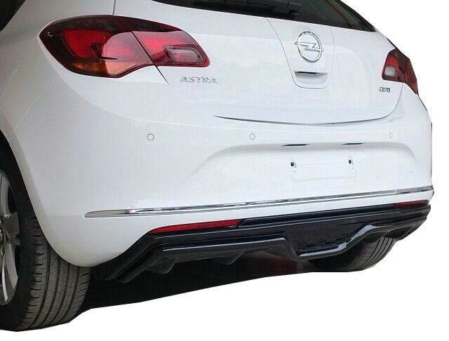 Opel Astra Uyumlu J Hatchback (2013-2015) Makyajlı Custom Arka Tampon Eki - Difüzör (Plastik)