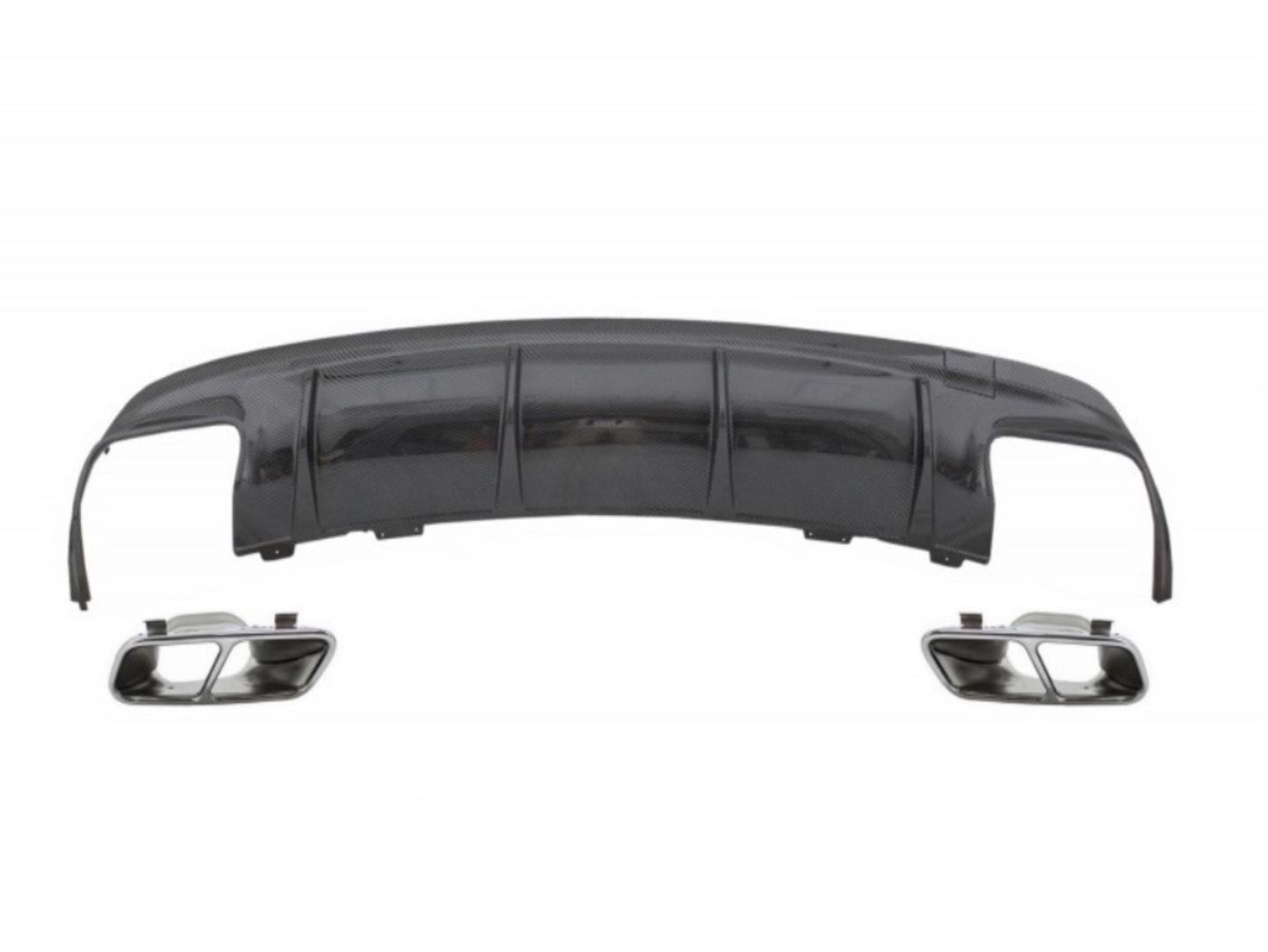 Mercedes W117 Uyumlu Cla 45 Difüzör & Egzoz Seti 16-19 Silver Egzoz İle