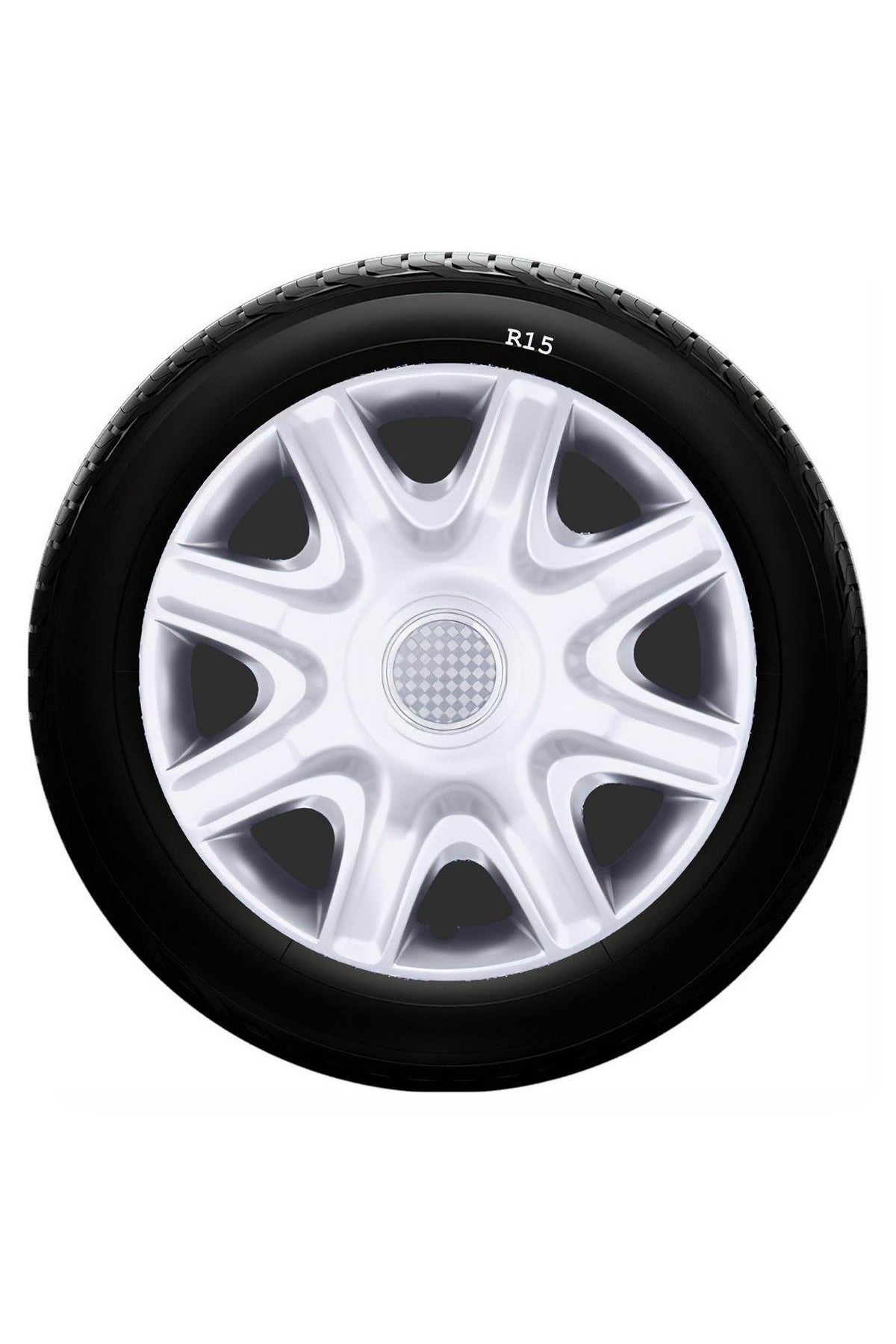 Renault Uyumlu 15 Inç Kırılmaz SKS Jant Kapağı 1 Takım 4 Adet No:332