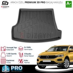 S-Dizayn VW T-Roc 3D Pro Bagaj Havuzu Üst Bagaj 2019 Üzeri A+ Kalite