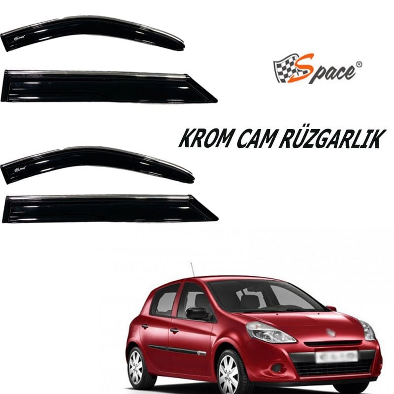 Krom Cam Rüzgarlığı Renault Clio D 2010-2011 / Caru407