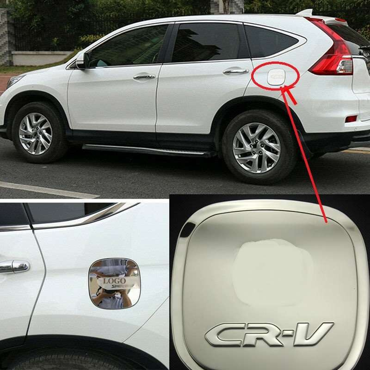 Honda Cr-V Uyumlu 2013 2017 Depo Kapağı Kaplama Krom Parça