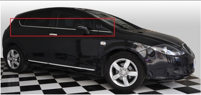 Seat Leon Uyumlu 2 Facelift Cam Çıtası 6 Parça Krom 2009-2012