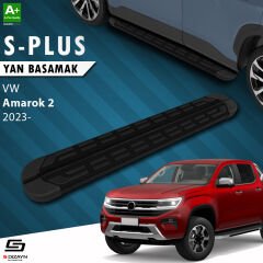 S-Dizayn VW Amarok 2 S-Plus Siyah Yan Basamak 203 Cm 2023 Üzeri A+ Kalite