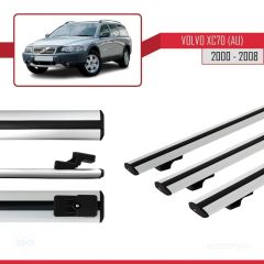 Volvo XC70 (AU) 2000-2008 Arası ile uyumlu Basic Model Ara Atkı Tavan Barı GRİ 3 ADET