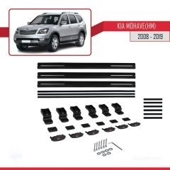 Kia Mohave (HM) 2008-2019 Arası ile uyumlu Basic Model Ara Atkı Tavan Barı SİYAH 3 ADET