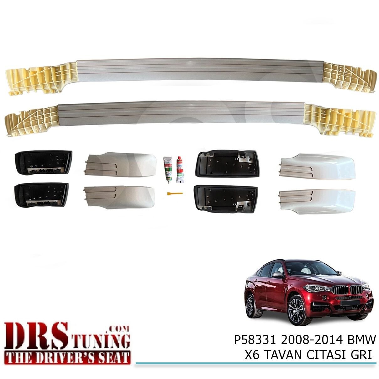 BMW X6 E71 2008-2015 Orjinal Model Gri Tavan Çıtası
