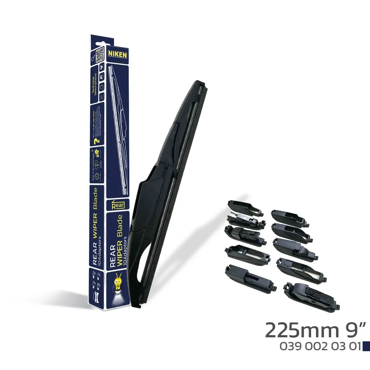 NIKEN 225mm 9\'\' 10 APARATLI ARKA SİLECEK SÜPÜRGESİ