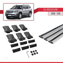 Kia Mohave (HM) 2008-2019 Arası ile Uyumlu FLY Model Ara Atkı Tavan Barı GRİ 3 ADET BAR