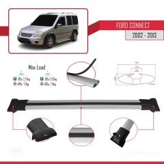 Ford Connect 2002-2013 Arası ile uyumlu FLY Model Ara Atkı Tavan Barı GRİ 3 ADET BAR