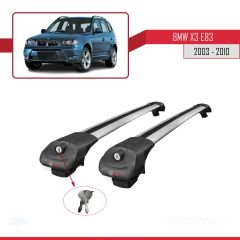 BMW X3 E83 2003-2010 Arası ile uyumlu ACE-1 Ara Atkı Tavan Barı GRİ