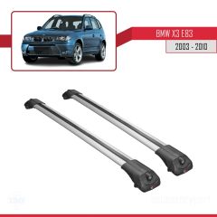 BMW X3 E83 2003-2010 Arası ile uyumlu ACE-1 Ara Atkı Tavan Barı GRİ