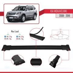 Kia Mohave (HM) 2008-2019 Arası ile Uyumlu FLY Model Ara Atkı Tavan Barı SİYAH 3 ADET BAR