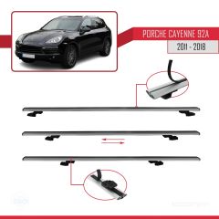 Porsche Cayenne 92A 2011-2018 Arası ile uyumlu Basic Model Ara Atkı Tavan Barı GRİ 3 ADET