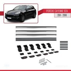Porsche Cayenne 92A 2011-2018 Arası ile uyumlu Basic Model Ara Atkı Tavan Barı GRİ 3 ADET