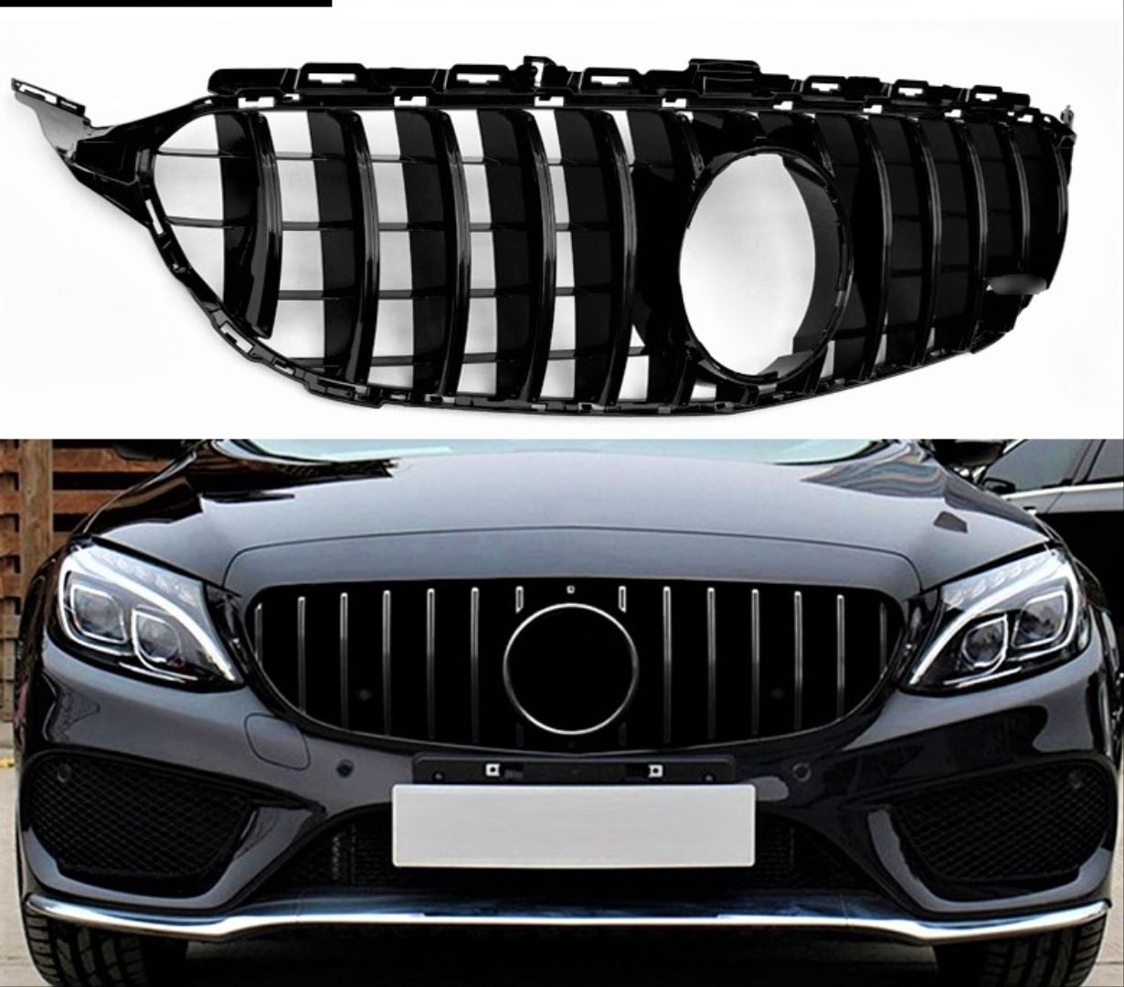 Mercedes W205 Uyumlu C Serisi 2015-2018 Panjur Gtr Siyah