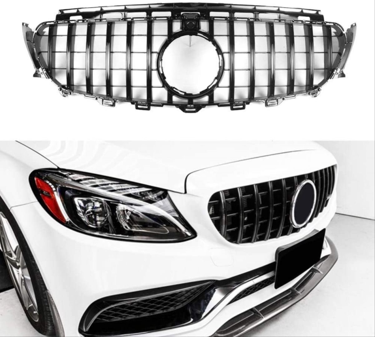 Mercedes W205 Uyumlu C Serisi 2019+ Panjur Gtr Siyah