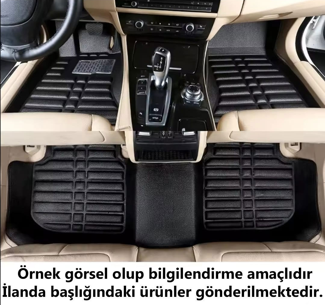 Volkswagen Caddy Uyumlu 2020 Sonrası 5D Havuzlu Karbon Dizayn Paspas Seti