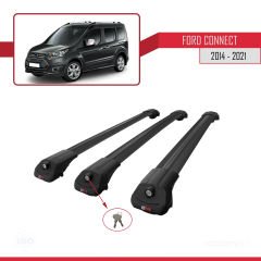 Ford Connect 2014-2021 Arası ile uyumlu ACE-1 Ara Atkı Tavan Barı SİYAH 3 ADET BAR