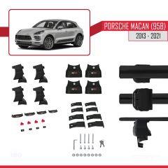 Porsche Macan (95B) 2013-2021 Arası ile uyumlu ACE-4 Ara Atkı Tavan Barı SİYAH