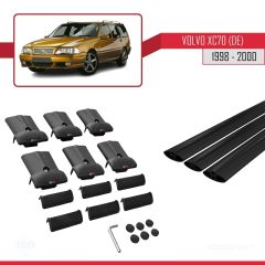 Volvo XC70 (DE) 1998-2000 Arası ile Uyumlu FLY Model Ara Atkı Tavan Barı SİYAH 3 ADET BAR