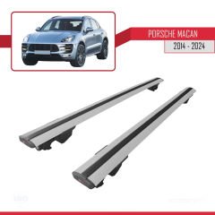 Porsche MACAN 2014 ve Sonrası ile uyumlu HOOK Model Anahtar Kilitli Ara Atkı Tavan Barı GRİ