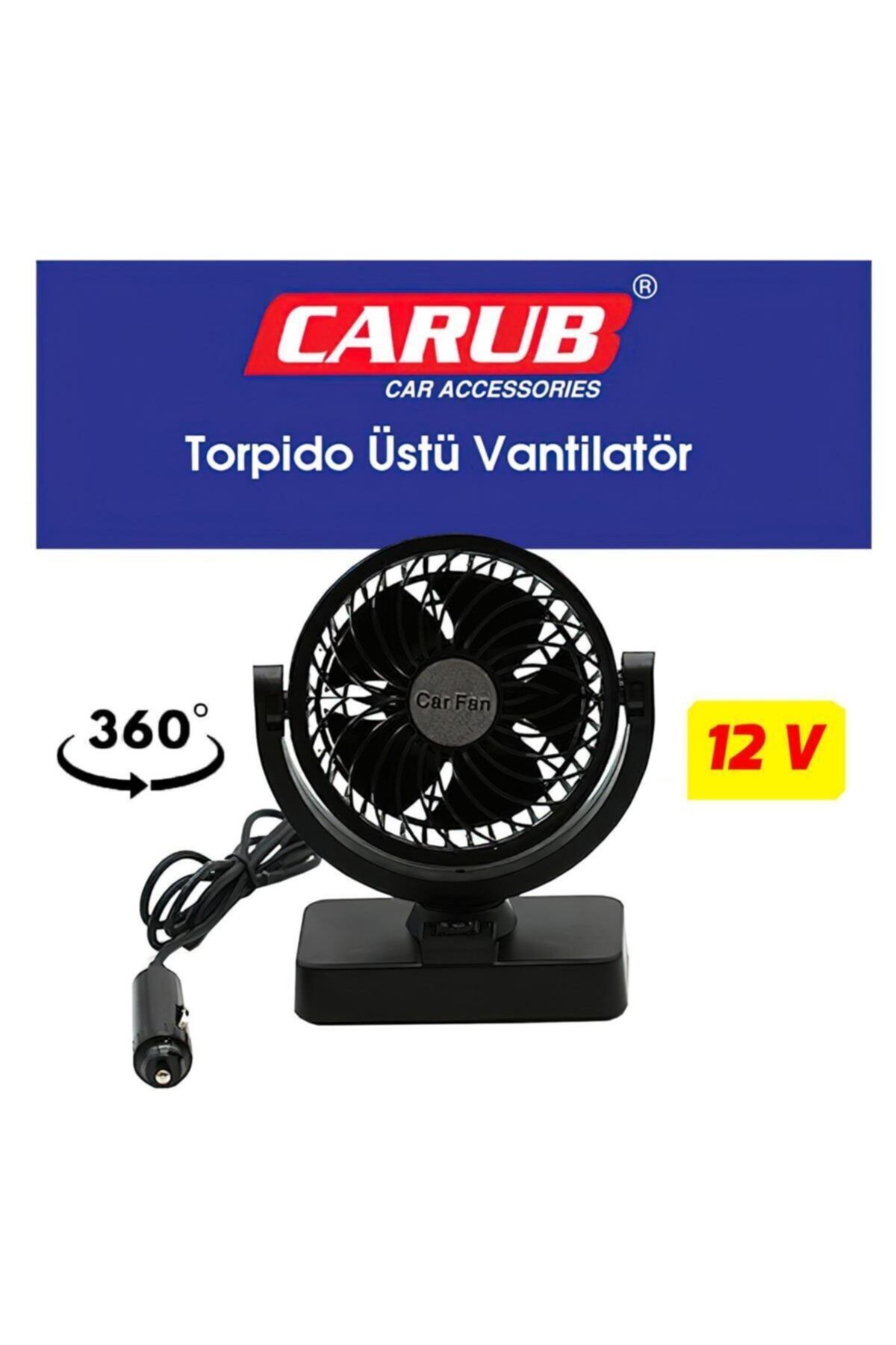 Oto Vantilatör Torpido Üstü Çift Kademeli Ayarlı 12 Volt