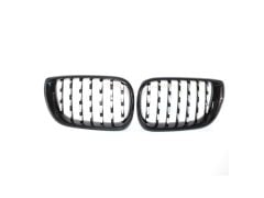 Bmw 3 Uyumlu Serisi 2002-2004 E46 Diamond Panjur (Böbrek) Piano Black Çerçeve