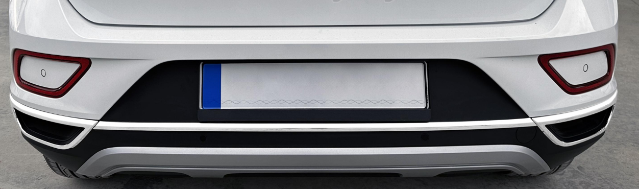 Volkswagen T-Roc Uyumlu Makyajlı Krom Egzoz Görünümü Difüzör 3 Parça. 2021 Üzeri Parça