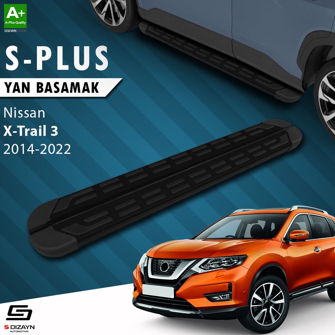 S-Dizayn Nissan X-Trail T32 S-Plus Siyah Yan Basamak 183 Cm 2014-2022
